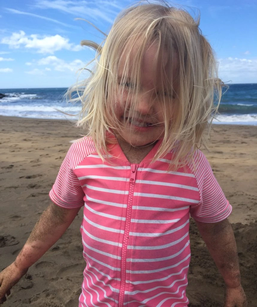 Ruby at the beach