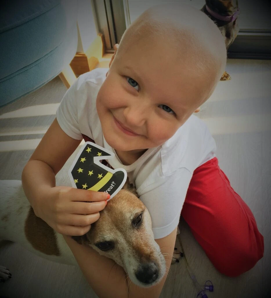 Ruby with George the family dog